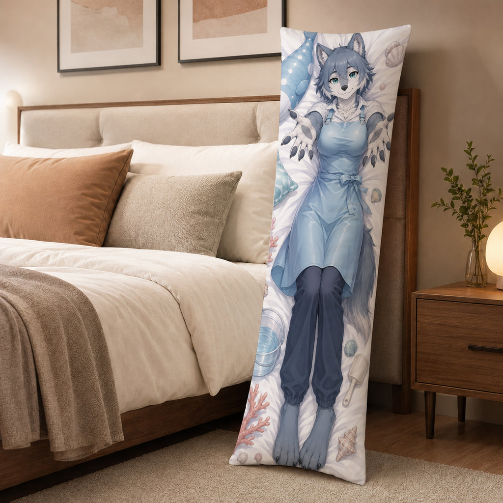 Aquarium Keeper Wolf furry body pillow cover product image 3
