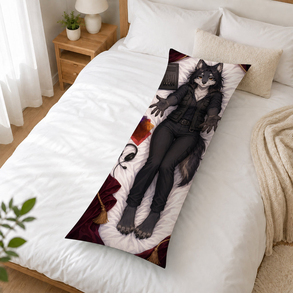 Theater Lighting Wolf furry body pillow cover product image 2