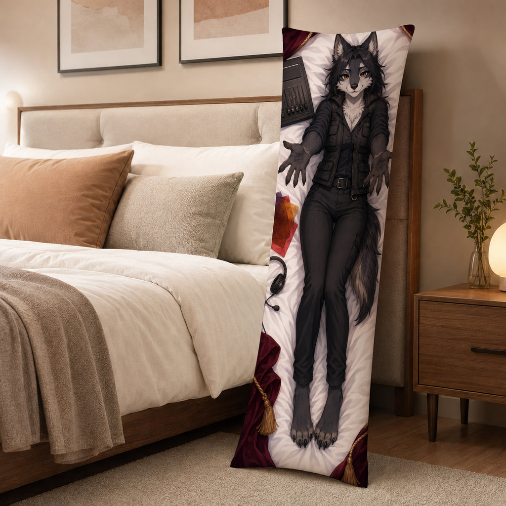 Theater Lighting Wolf furry body pillow cover product image 3