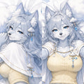 Cloud Weather Wolf furry body pillow cover product image 1