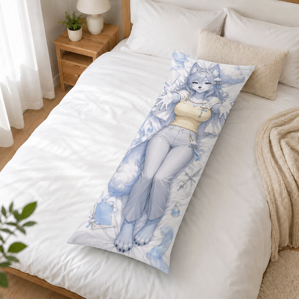 Cloud Weather Wolf furry body pillow cover product image 2