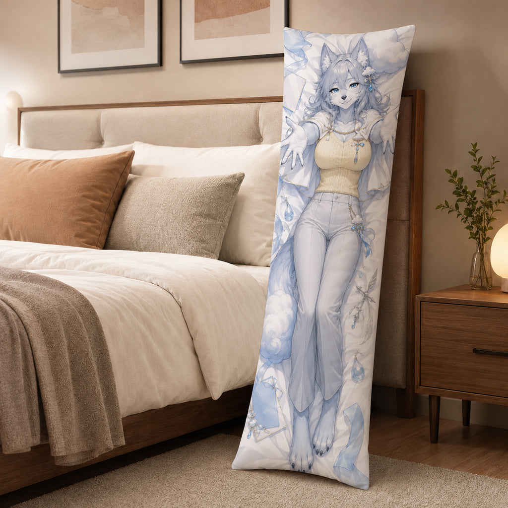 Cloud Weather Wolf furry body pillow cover product image 3