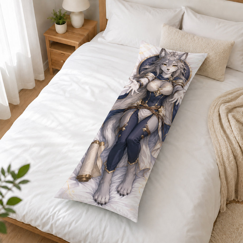 Oathbound Guardian Wolf furry body pillow cover product image 2