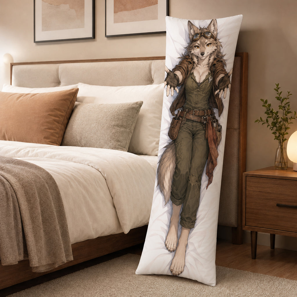 Wasteland Engineer Wolf furry body pillow cover product image 3
