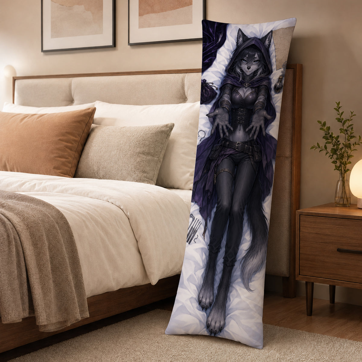Alley Rogue Wolf furry body pillow cover product image 3
