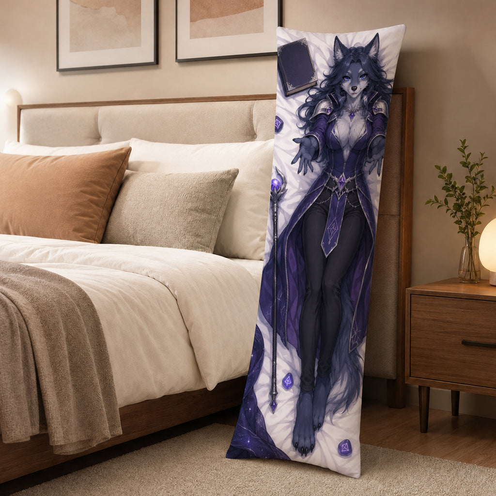 Rune Battlemage Wolf furry body pillow cover product image 3