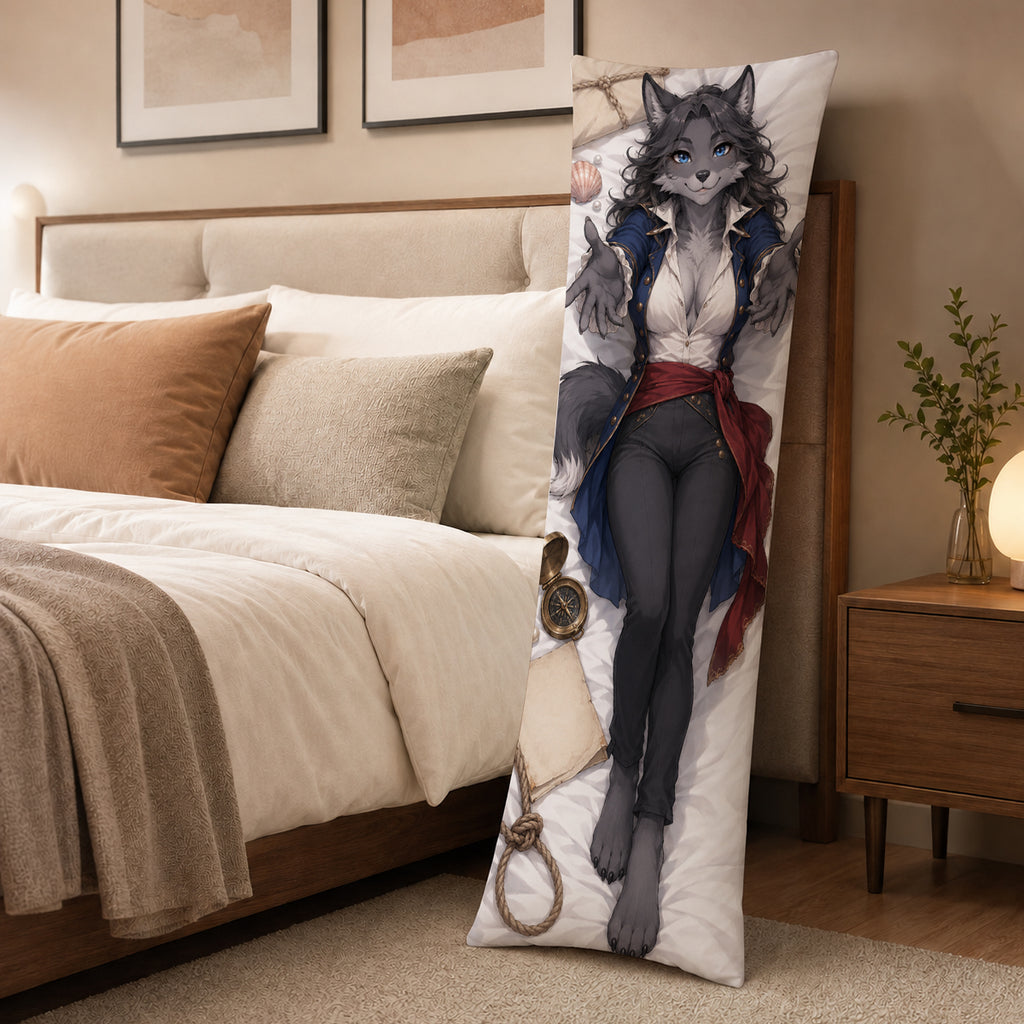 Storm Corsair Wolf furry body pillow cover product image 3
