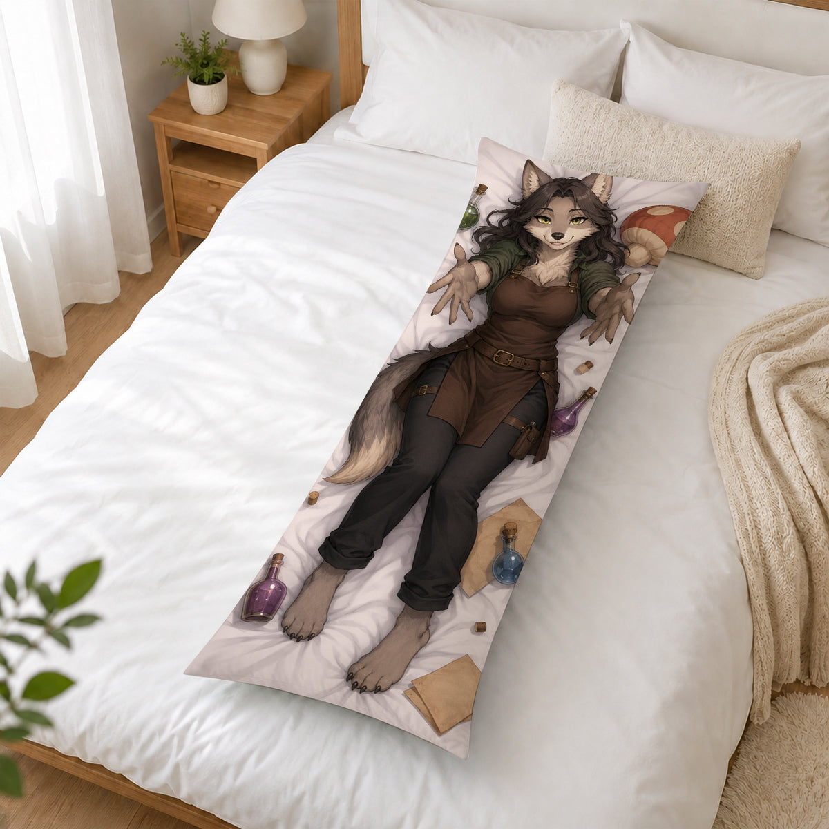 Dungeon Alchemist Wolf furry body pillow cover product image 2