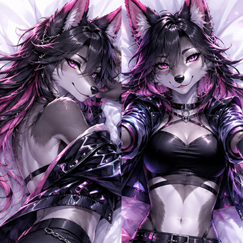Club Dancer Wolf furry body pillow cover product image 1