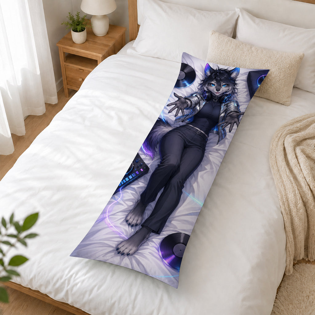 Club DJ Wolf furry body pillow cover product image 2