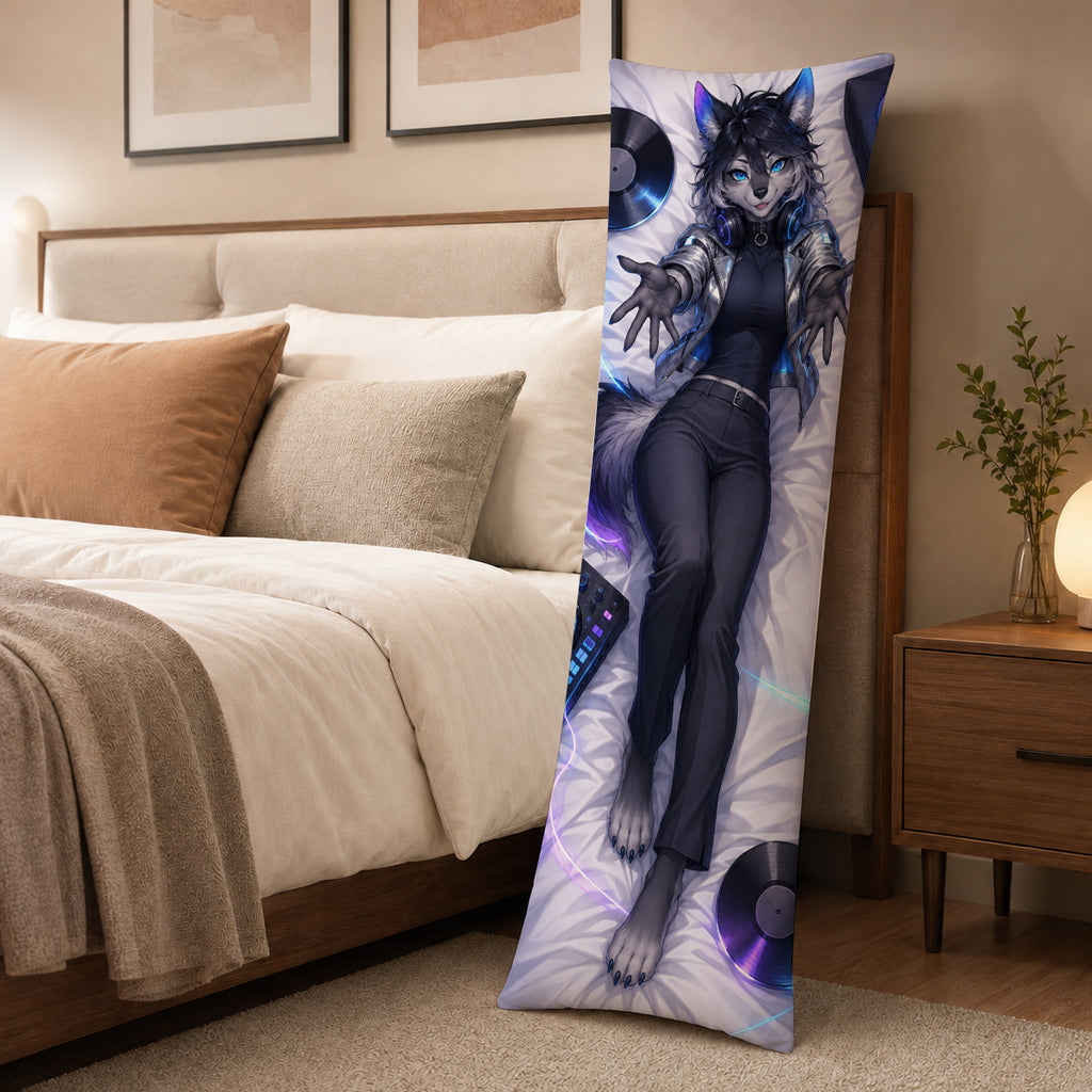 Club DJ Wolf furry body pillow cover product image 3
