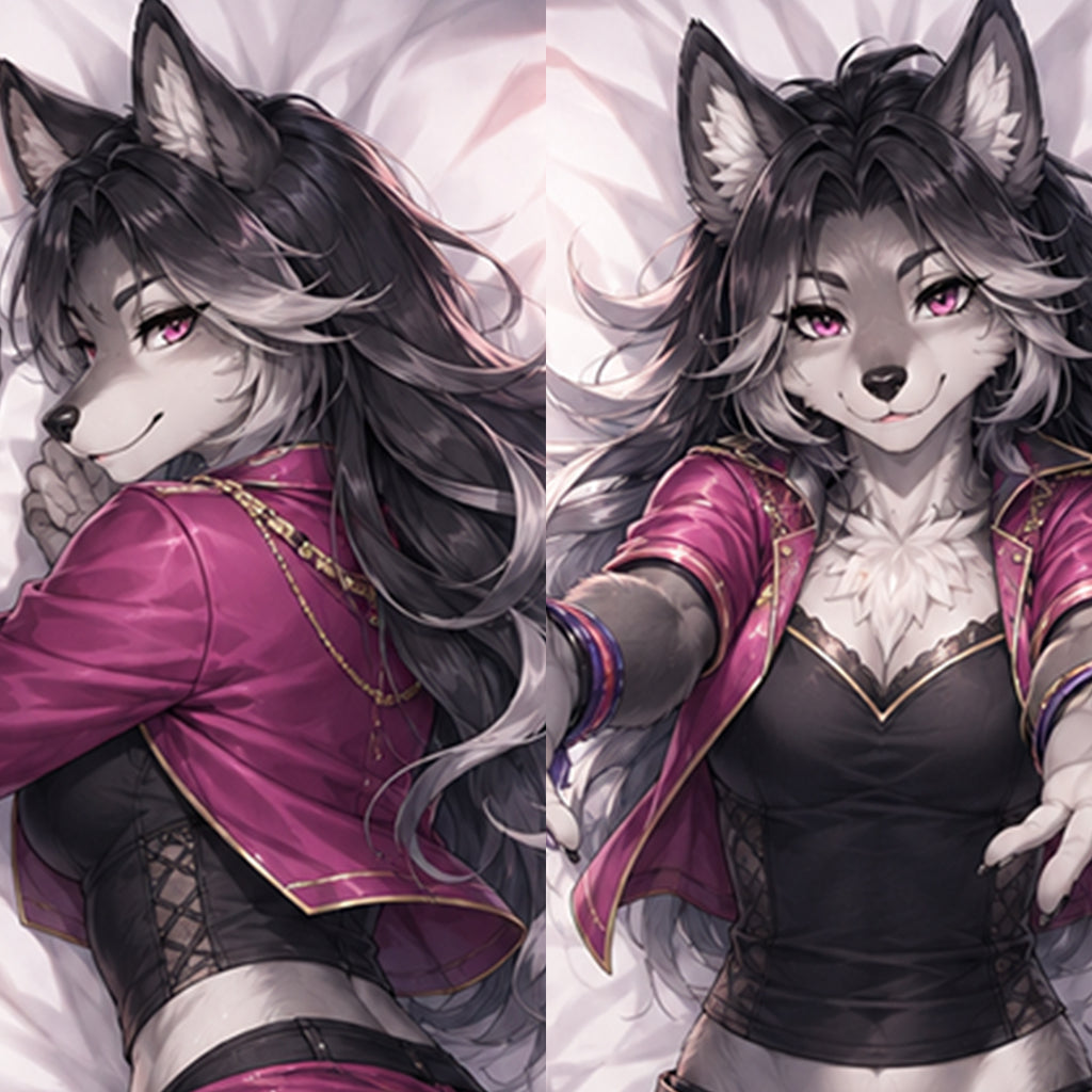 Lead Dancer Wolf furry body pillow cover product image 1