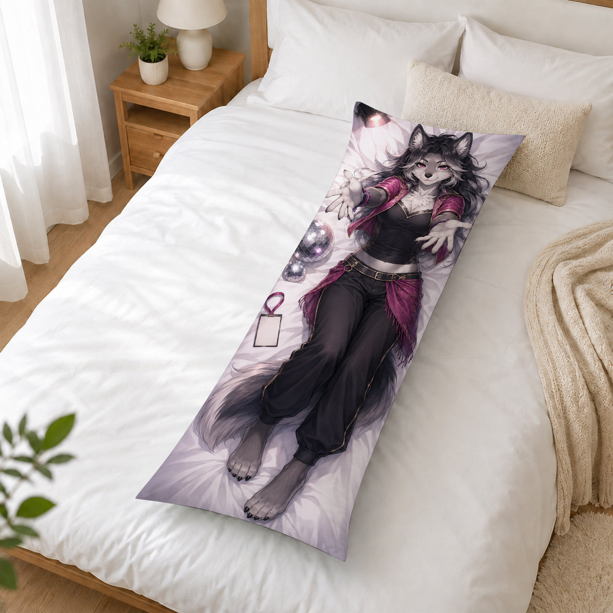 Lead Dancer Wolf furry body pillow cover product image 2