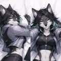 Laser VJ Wolf furry body pillow cover product image 1