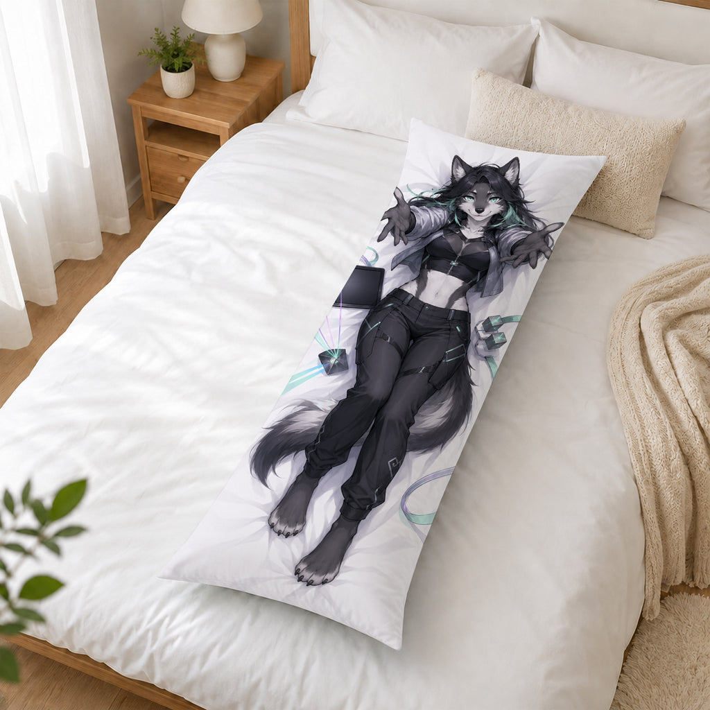 Laser VJ Wolf furry body pillow cover product image 2
