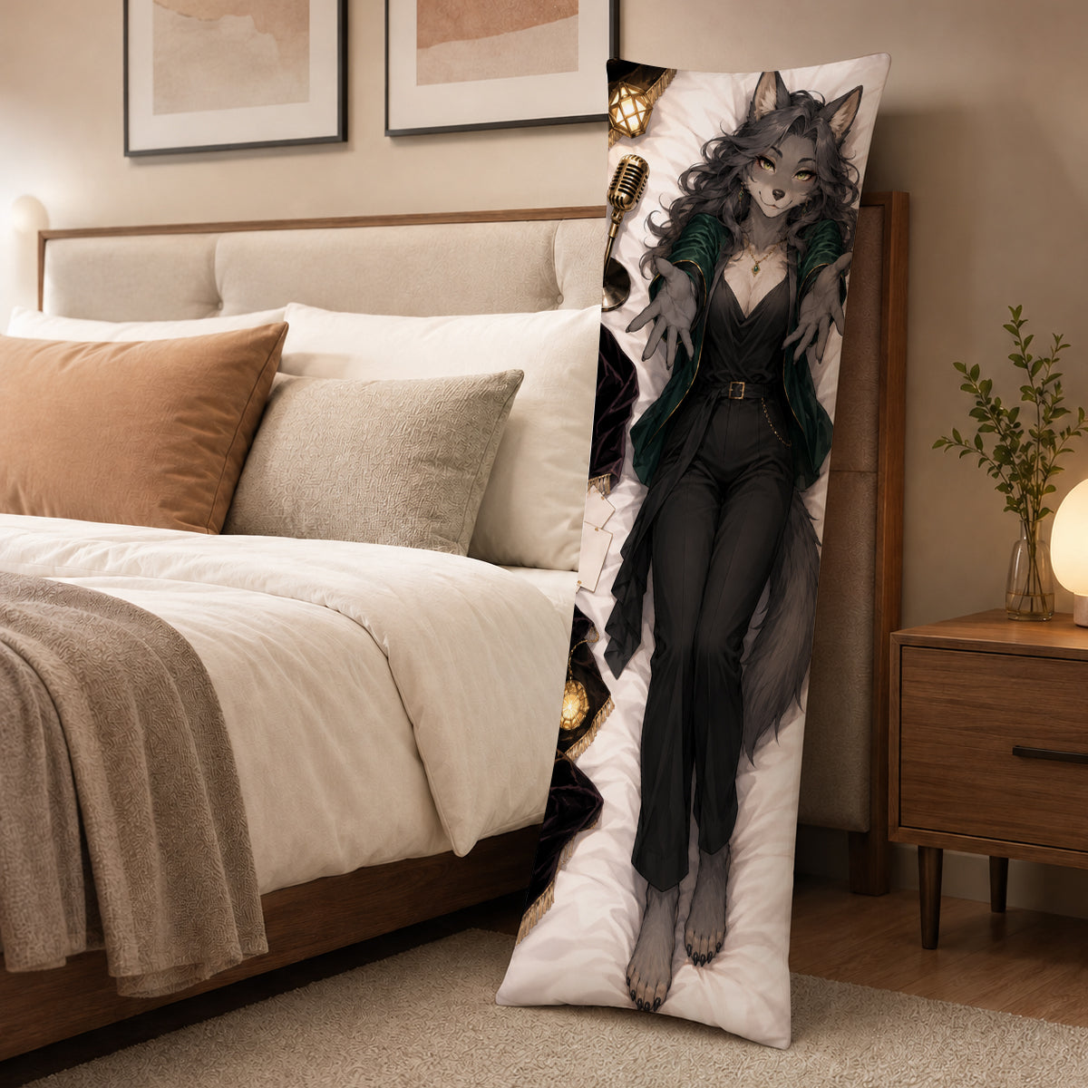 Jazz Singer Wolf furry body pillow cover product image 3